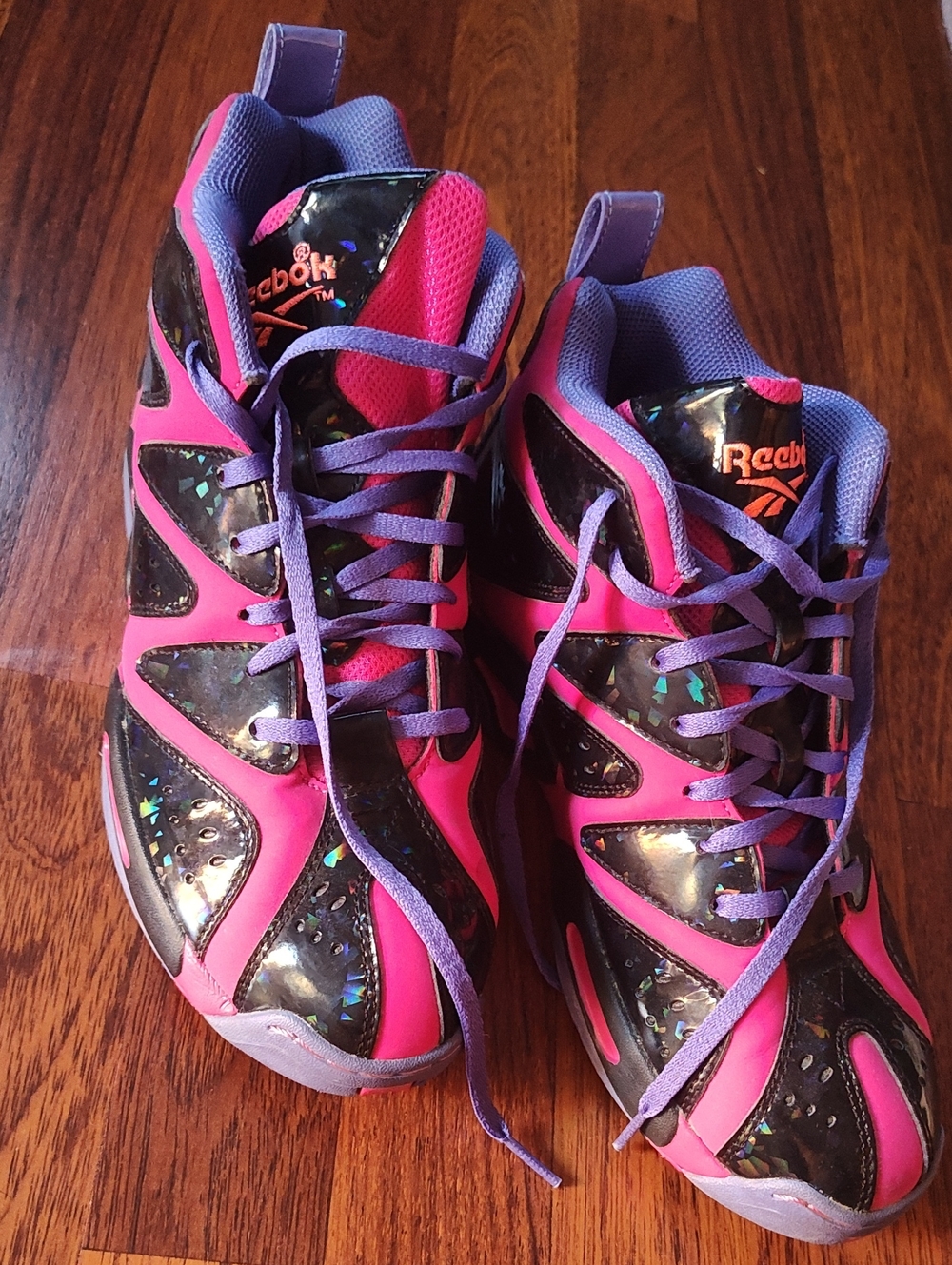 Reebok Kids Bright Pink & Purple Athletic Sneakers